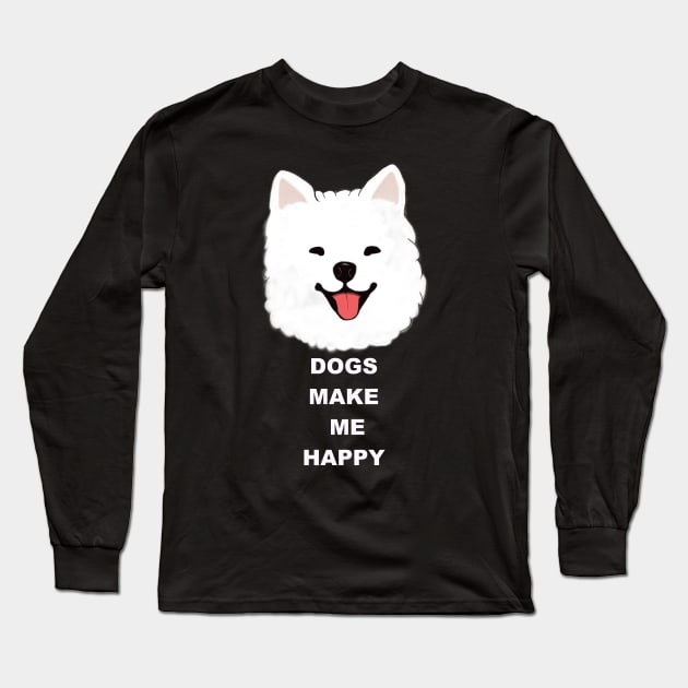 Samoyed make me happy Long Sleeve T-Shirt by rail_rz